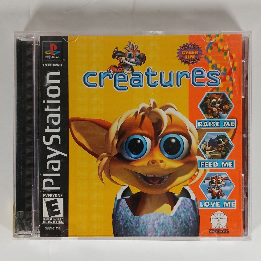 Sony Creatures PlayStation 1 Black Label PS1 Simulation Video Game